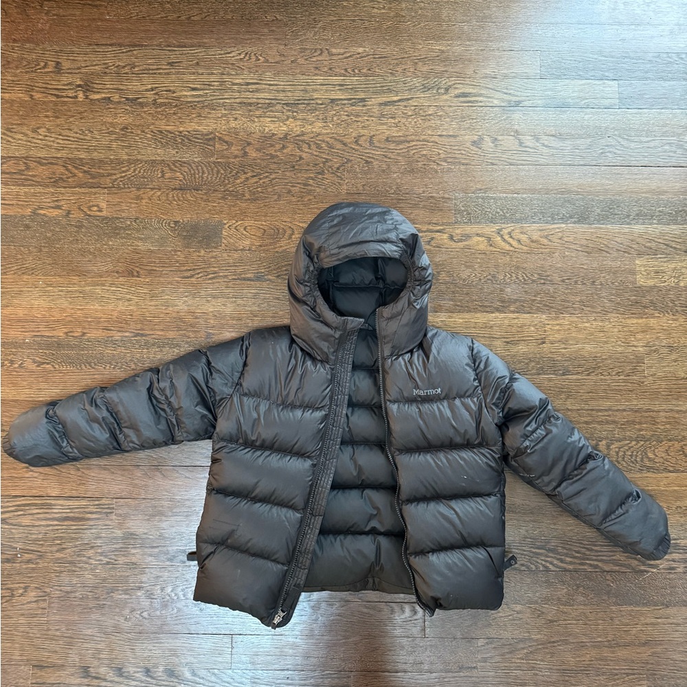 Boys Marmot black Puffer Jacket